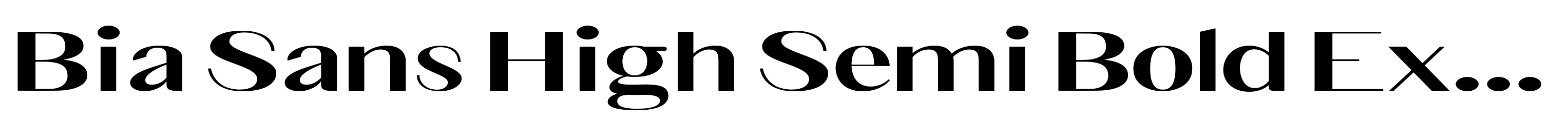 Bia Sans High Semi Bold Expanded